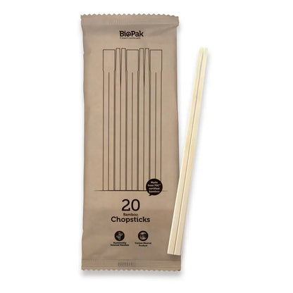21cm Bamboo Chopsticks in Paper Sleeve