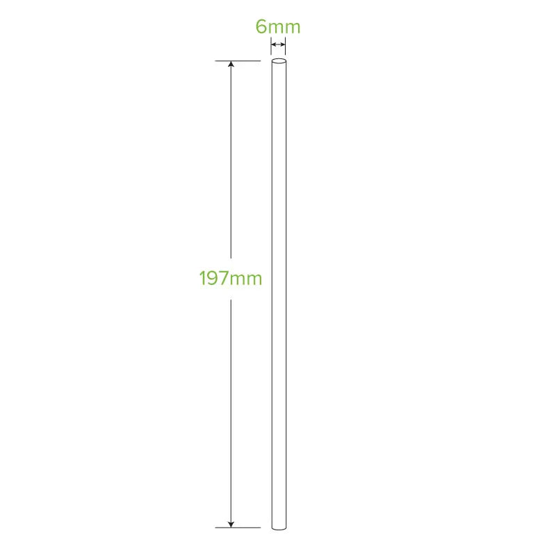 6mm Individually Wrapped BioStraws