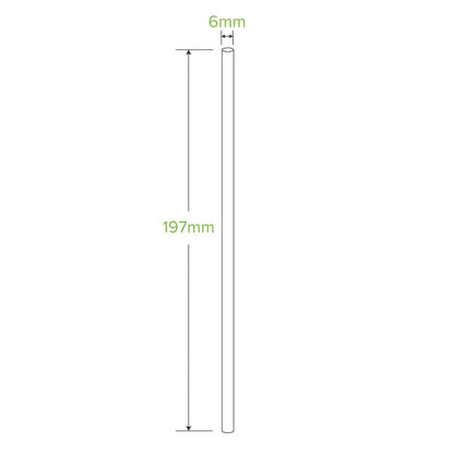 6mm Individually Wrapped BioStraws